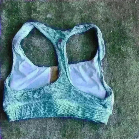 YOGASMOGA BlueAnd White Racerback Sports Bra - Picture 3 of 3